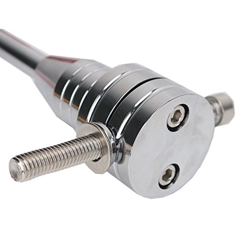 Espear Motorcycle Adjustable Flagpole Mount Outdoor Weather Resistant Flag Pole Holder Fit For 1/2'' Luggage Racks For Harley Goldwing Cb Vtx Cbr Yamaha Garden（Silver） #TOP4