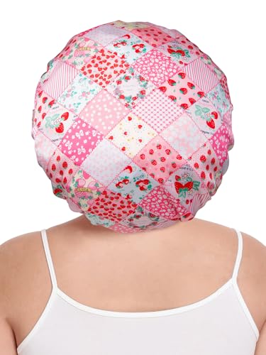 Vettres Pleated Silk Sleeping Bonnet with Eye Mask Double Layer Satin Hair Bonnets Sleep C - image 7