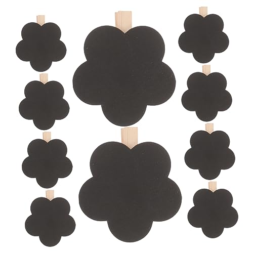 ARTIBETTER Mini Blackboard Clips 10pcs Wooden Message Board Clamps for Creative Use