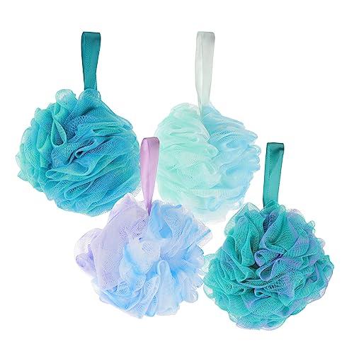 MERRYHAPY 4Pcs Gradient Sponge Portable Exfoliating Shower Puff for Convenient Bathing Soft and Durable Body Scrubber Accessories for Men and Women