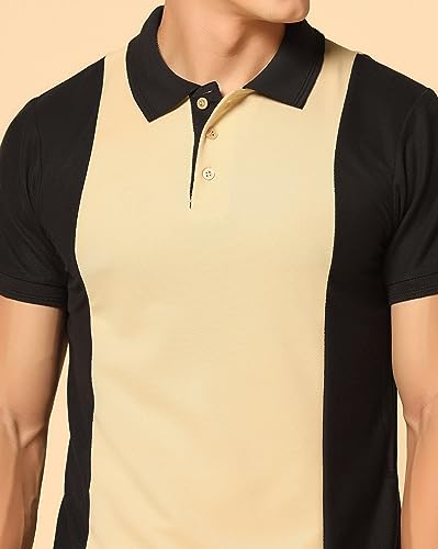 Image of INKKR Men's Solid Regular Fit T-Shirt (A10-POLO-FACTORY-BEIGE-S A10-02