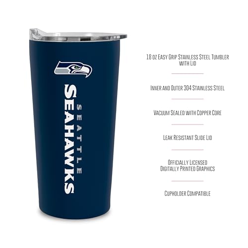 Image of Rico Industries NFL Football Soft Touch, Easy Grip Tumbler