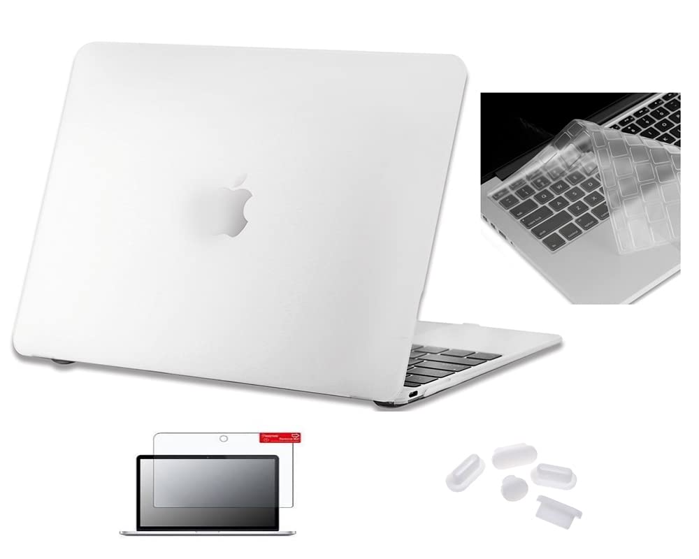 iFyx Plastic Matte Hard Case Cover for MacBook Retina 12 Inch A1534, Release 2015-2018 with Keyboard Skin, Dustplugs, Screen Guard (Transparent) (B094X8GGQN) Amazon Price History, Amazon Price Tracker