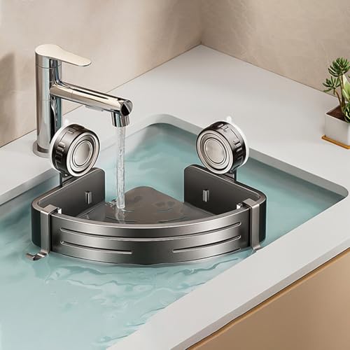 Support de rangement amovible et étagère de douche d'angle sans percer - 8