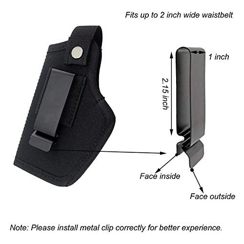 Gürtelholster,Waffenholster,Pistolen Holster,Taktische Pistolenholster,Concealed Carry with Metal Clipp,Gelten Klein und… – Bild 3