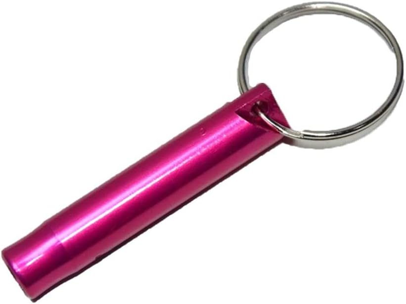 Dog Whistle 1PC Dog Training Whistle Puppy Training Flutes Mini Aid Whistle with Key Ring Multi-use Outdoor Sport Pet Training Accessories(Rose red)