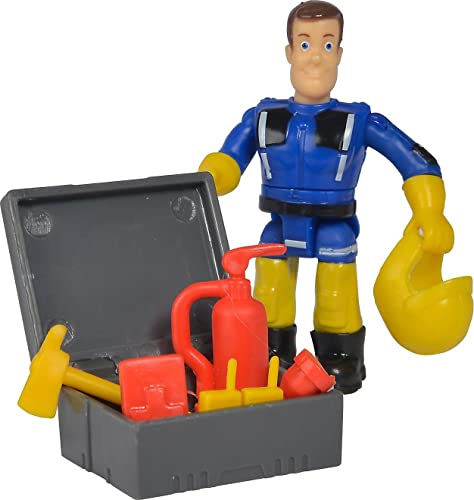Simba Toys – Feuerwehrmann Sam Mercury‑Quad mit Sam Figur und Zubehör – Spielzeug‑Quad mit Box, Feuerlöscher, Verbandskasten und Axt – für Kinder ab 3 Jahren – offizielles Feuerwehrmann Sam Produkt