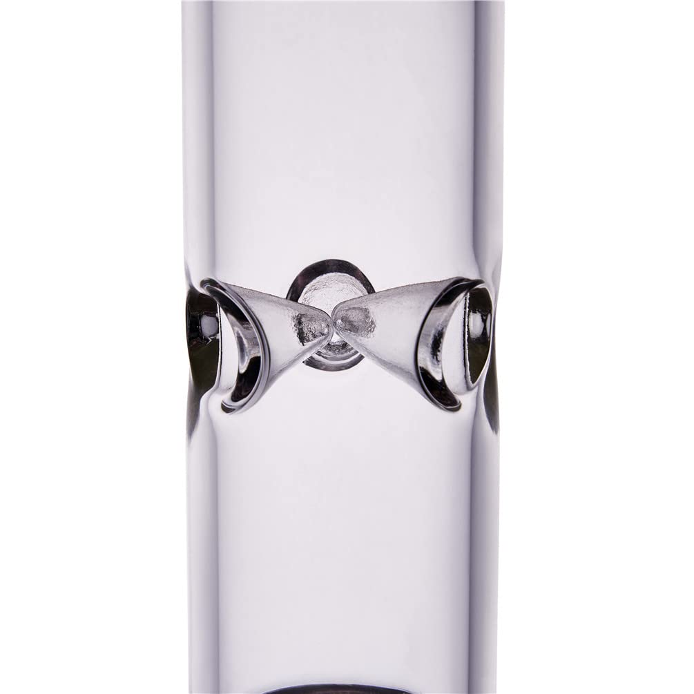 RORA Bong en verre nid d'abeille de 16 pouces avec filtre Birdcage Recycler Grande pipe à eau droite en verre 18.8mm Bongs à fumer (Pink)