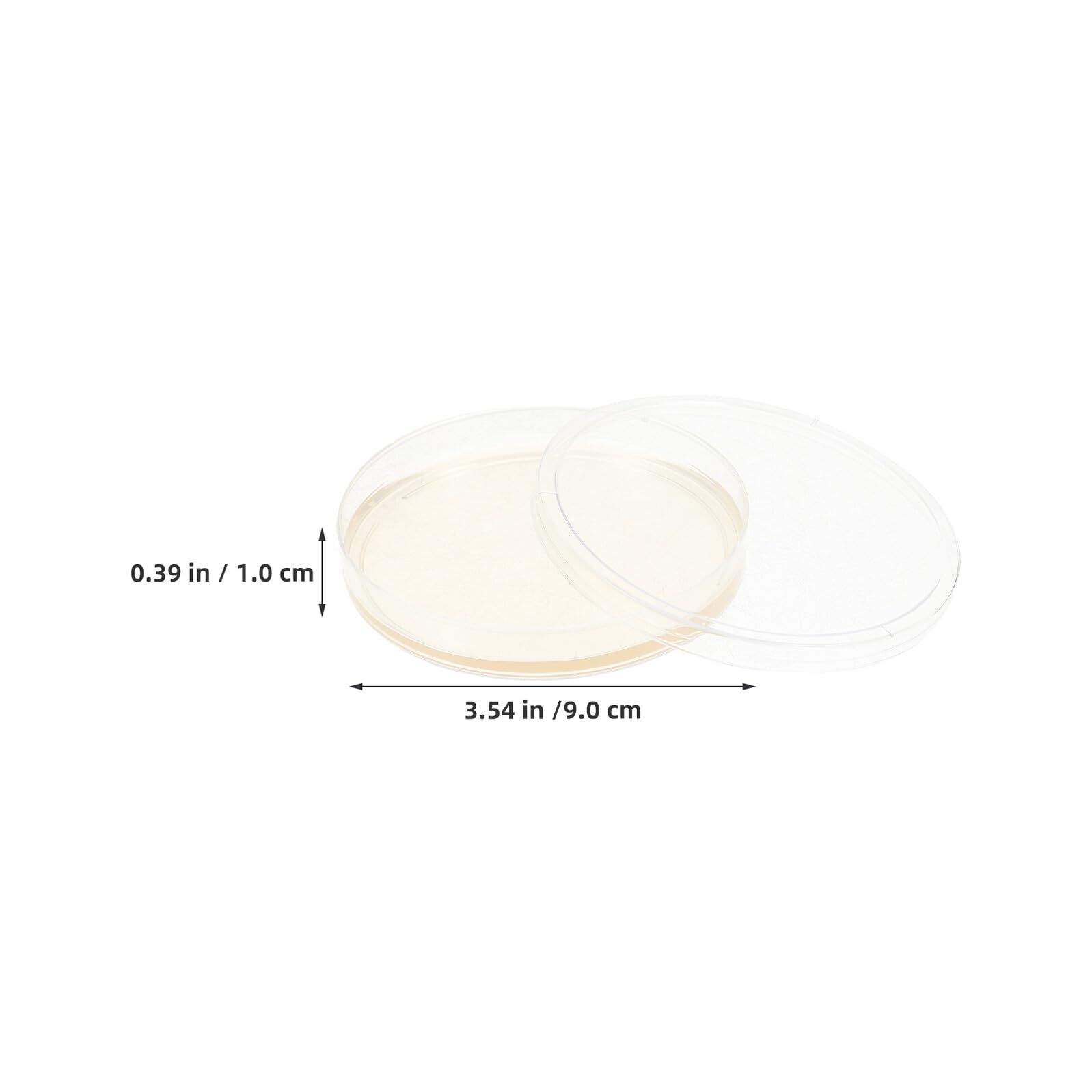 20 Placas de Petri Redondas de Plástico Agar Nutritivo Pre-vertido de 9cm para Cultivo Microbiológico Tapas Ajustadas Ideales para Experimentos y Educación en Laboratorio