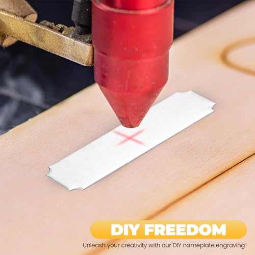 Modixun 30 Stück Namensschilder mit selbstklebender Rückseite, blanko, lasergraviert, personalisierbar, Trophäenschild (Gold + Silber + Schwarz)