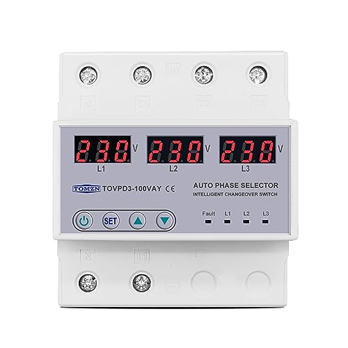 Sélecteur de phase triphasé 3P+N 63A avec protection tension réglable - 5