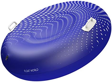 Float World Snow Tube - Large 48" Heavy Duty Inflatable Sled for Adults and Kids - Thick Non-Popping Snow Tubing Winter Toy for Sledding (Blue)