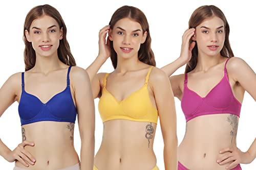 Image of Women Cotton Lightly padded Wire Free Seamless Bra Pack of 1