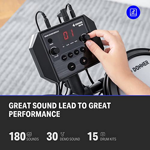 Donner DED-80 Electronic Drum Set and Mini Electric Drum Amp 20W - image 3