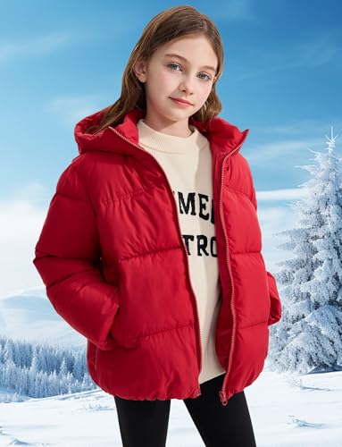 Happy Cherry Boys& Girls Hooded Puffer Jacket Light Weight Zip up Down Coat3