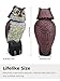 Pestvanish Garden Fake Owl Sculpture with 360° Rotating Head, Waterproof Outdoor Statue for Garden Yard Patio Balcony Roof
