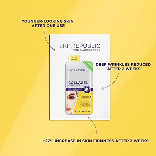 Skin Republic Collagen & Vitamin E Infusion Sheet Mask | Helps with Fine Lines & Wrinkles | For Younger-looking Skin (Pack of 1) - Image 4