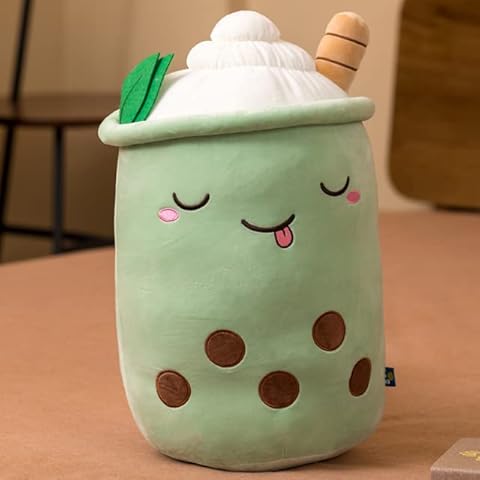 Njbfjhnn Cute Plushie Toy Soft Stuffed Apple Pink Strawberry Taste Hug Pillow Balls Bubo Tea Cup Cushion green cartoon 15cm Cover