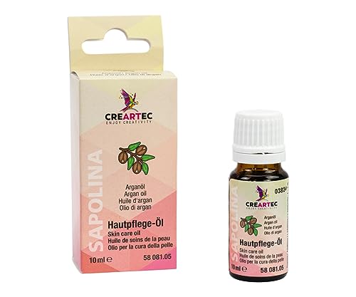 CREARTEC - Hautpflegemittel Arganöl - für Normale Haut, für natürliche Feuchtigkeit - für die Herstellung von pflegenden Seifen - 10 ml - Made in Germany