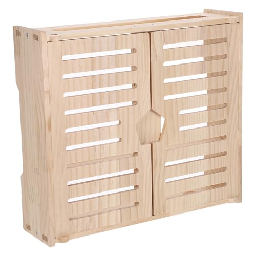 Caja organizadora de madera para enrutador WiFi Outanaya de 2 capas para pared