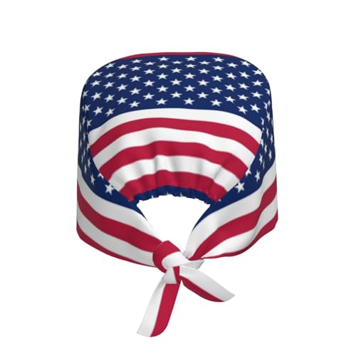 Image of Working Cap Scrub Cap with Sweatband Adjustable Unisex Women Tie Back Hat Nurse Surgical Caps