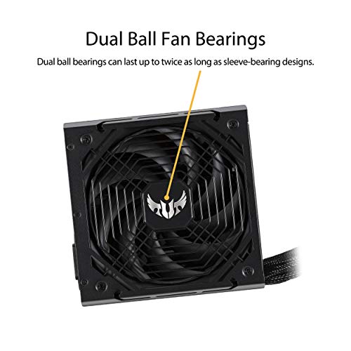 Asus Tuf Gaming 550w Bronze Psu Power Supply Axial Tech Fan Design Dual Ball Fan Bearings 0db Pcbyte