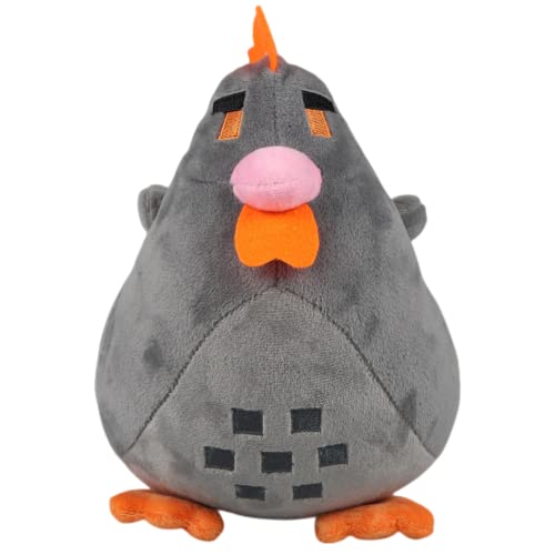 Chicken Plush Pillows,7.9" Stardew Plushies Valley Hen Toy for Game Fans Gift, Cut Soft Stuffed Animal Pillow Doll for Kids Adults Home Decor Merch (Grey)