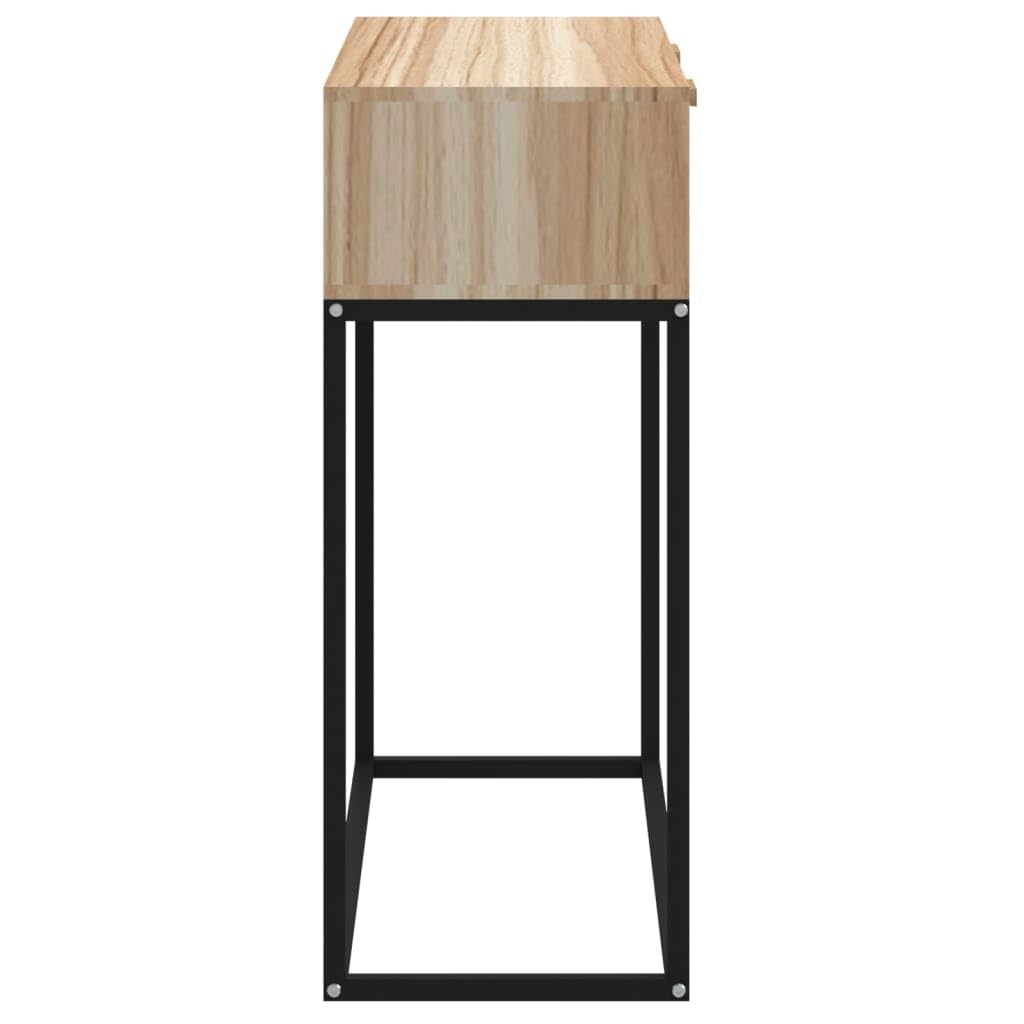 vidaXL Stolik konsolowy, 80x30x75 cm, materiał drewnopochodny i żelazo, konsola, stoliczek do przedpokoju, nowoczesny stolik, stolik do przedpokoju