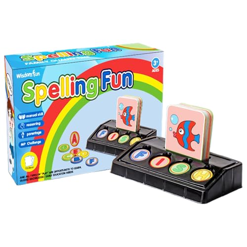 Fun Word Spelling Game, Alphabet Learning Toy, Preschool Spelling Cards, Matching Letters Game, Early Learning Educational Toy, Word Formation Game, Cognitive Development Toy for Preschool Aged 3+