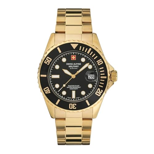 Swiss Alpine Military Herren Uhr Analog Quarz 7053.1117SAM Edelstahl