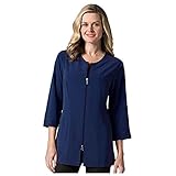 Maevn Smart Lab Coats - Ladies 3/4” Sleeve Lab Jacket (X-Large, Black)