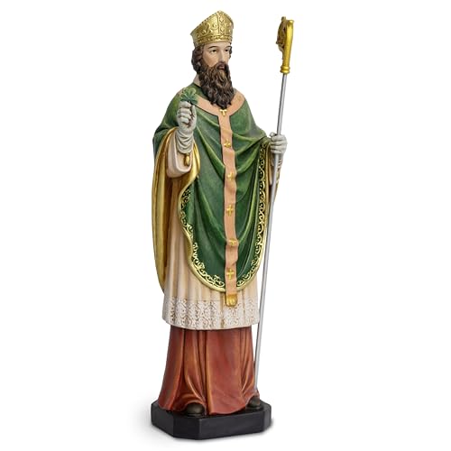 Estatua de San Patricio 10.5" H en Resina Pintada miniatura 3