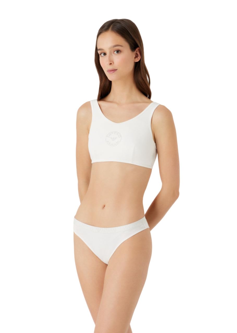 Emporio ArmaniWomen's Bralette Bra Essential Studs Logo, Opaque