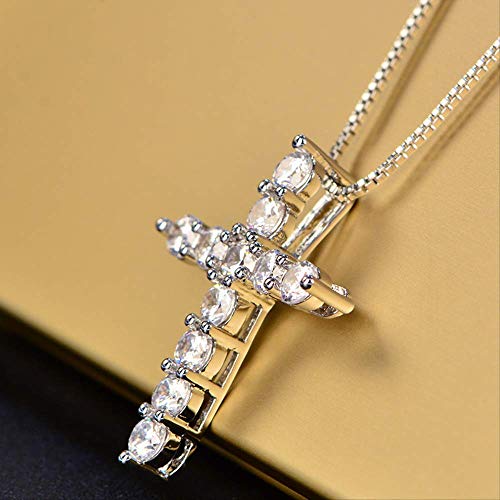 Collier de pendentif zircon cristal chaîne fine ras de cou