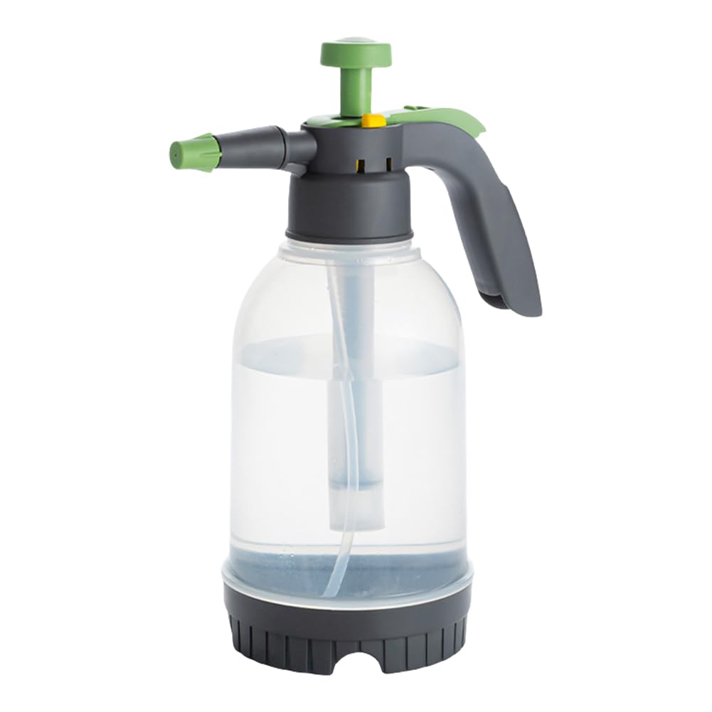 2 Litre Garden Sprayer, Pressure Sprayer with Adjustable Nozzle, Hand Pump Spray Bottle for Indoor Plants, Pump Action Water Spray Bottles for Plants Watering, Fertilisers (Grey A)