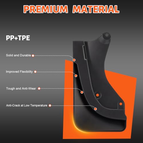 Image of 2026 Mud Flaps Fit for Tesla Model Y Juniper, All-Weather Mud Guards, 4PC | no drill, all weather durable, rust proof, shield road debris, installation guide, set of 4 mud flaps(2 front + 2 rear)