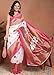Women's Printed Mysore Silk Saree with Attach Unstitch Blouse Piece (Pink)