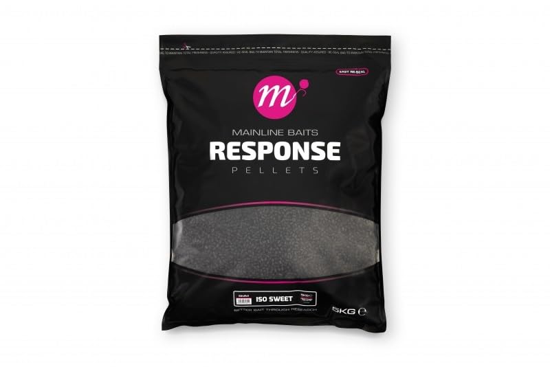 Mainline Baits Response Pellet ISO Sweet 5mm 5kg | Carp Fishing Feed Pellets | Slow Break Down Releasing Flavour and Attraction into an Area Around Hookbait | Use with Boilies and Spod Mixes