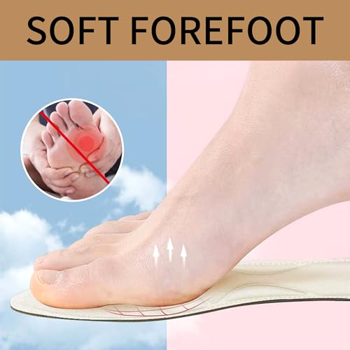 Image of 2 Pairs High Heel Insoles,Women Arch Support Insoles Breathable,5D Sponge Barefoot Comfort Insoles