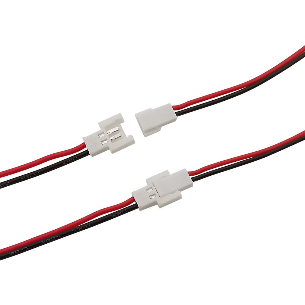 15CM MX2.0 2Pin Wire Connector 2.0mm Pitch MX 2P Male Female Charger Socket Aerial Docking 26AWG DIY Electronic Cable(20Pair)
