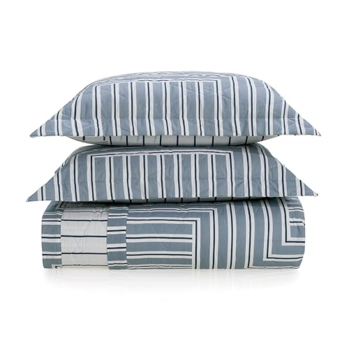 Karsten Jogo de Colcha com Porta-Travesseiro Casal 200 Fios 100% Algodão Danton Estampado 3 Peças