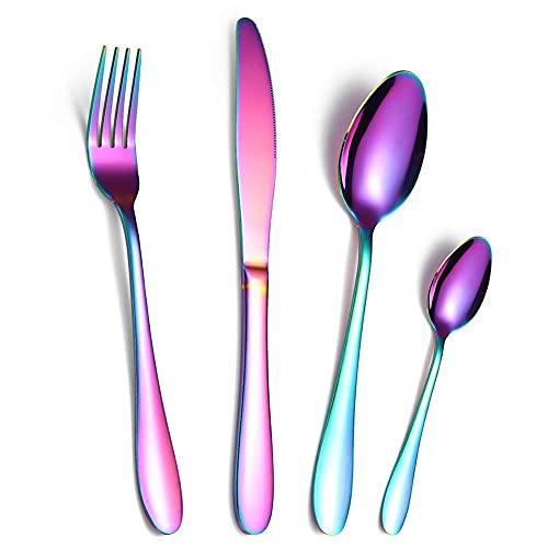 Ménagère 36 pièces multicolore : le coffret cadeau idéal en bois - 3