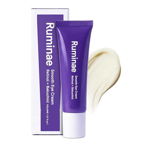Retinol 0.1% Eye Cream with Bakuchiol 0.5% | Sensitive Skin Retinol for Wrinkles, Fine Lines & Dark Circles | Suitable for Face & Under-Eye Area | Korean Skincare | 30 ml (1.01 fl oz)