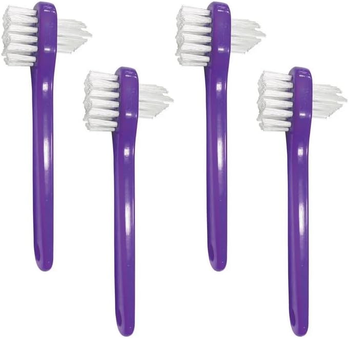 Miniatura 5 de Cepillo de doble cabeza para dentadura, cuidado de limpieza, cepillo de dientes para dentaduras todos los días y uso de viaje (surtido)