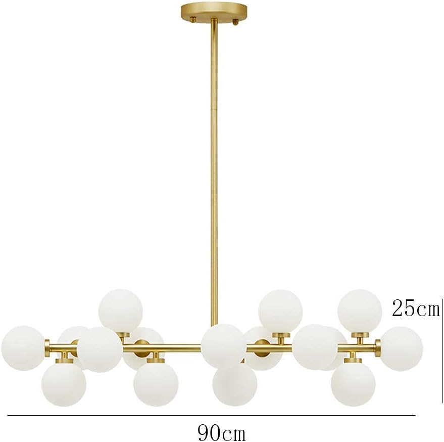 Light Fixtures,with Frosted Glass Spherical Lighting,Linear Hanging Light Kitchen Island Ceiling Lights Fixtures/Golden