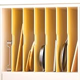 6 Set Trim-to-Fit Wood Tray Dividers for Cabinet, Cookie Sheet Organizer, Multi Layer Embedded Plug-in Board Storage, Cuttable DIY Storage Divider Insert for Kitchen Bedroom Cabinet Closet