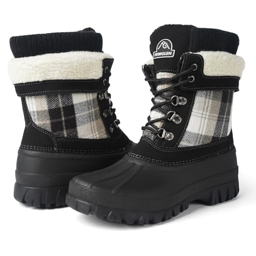 Womens Winter Snow Boots Waterproof Insulated Shell Duck Boots For Women Warm Boots Cold Weather