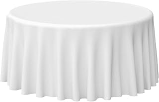 Tovaglia satinata bianca 145-335 cm copertura da tavolo rotonda all'ingrosso elegante tavolo solido tovaglie per eventi di nozze festa decorazione dell'hotel Palazzo elegante lusso lusso retrò