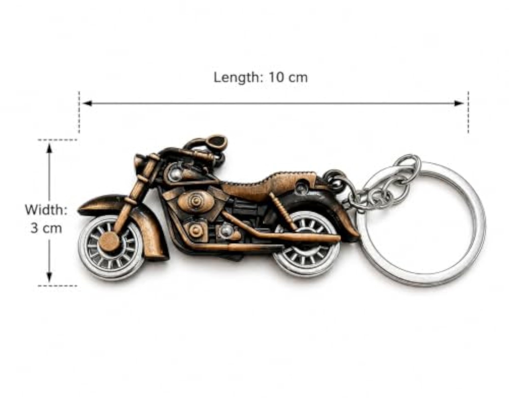 Antique Double Side Bike Shape Keychain