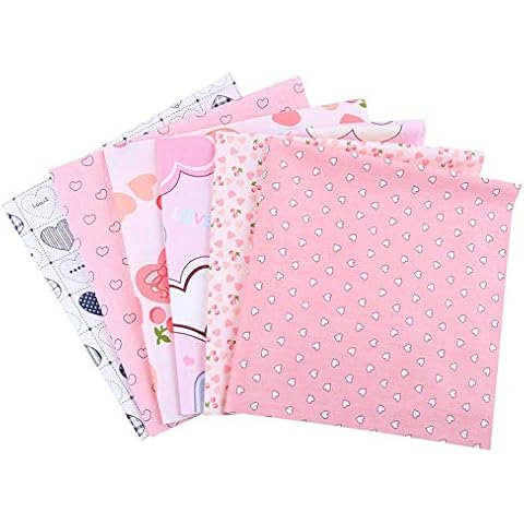 yummyfood123 Cotton Fabrics Valentine's Day Fabric Cotton Quilting Fabric Floral Patchwork Making Tablecloths Cover